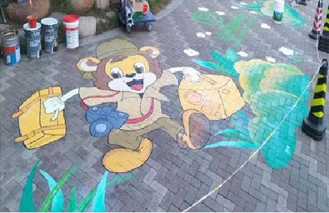 三原夏季画地面彩绘会遇到的问题