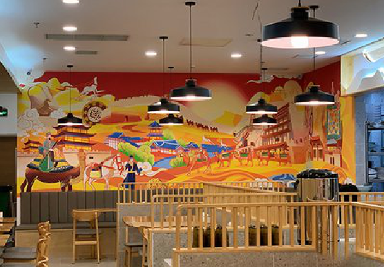 三原商业空间彩绘介绍。